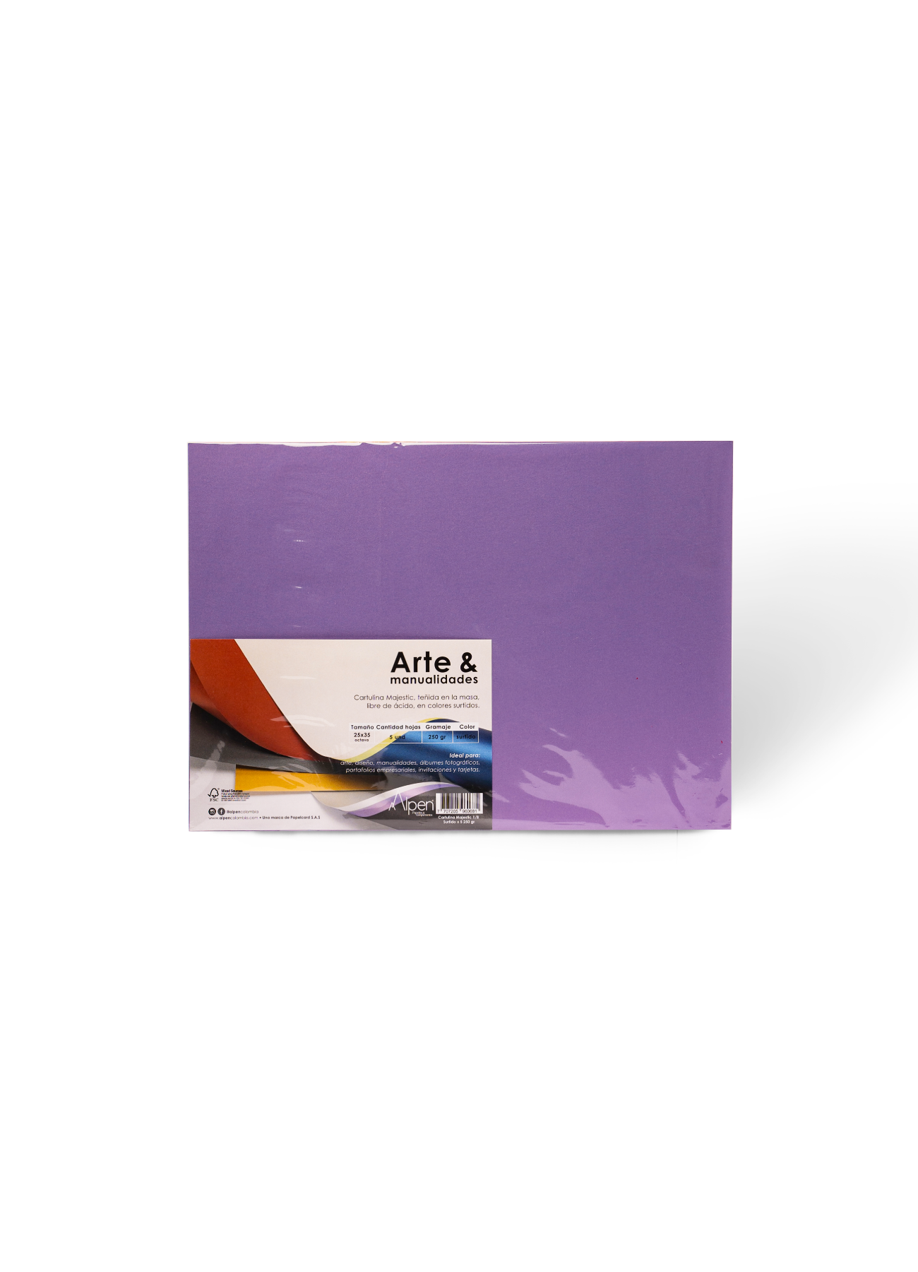 Paquete Papel Majestic 1/8 x 5