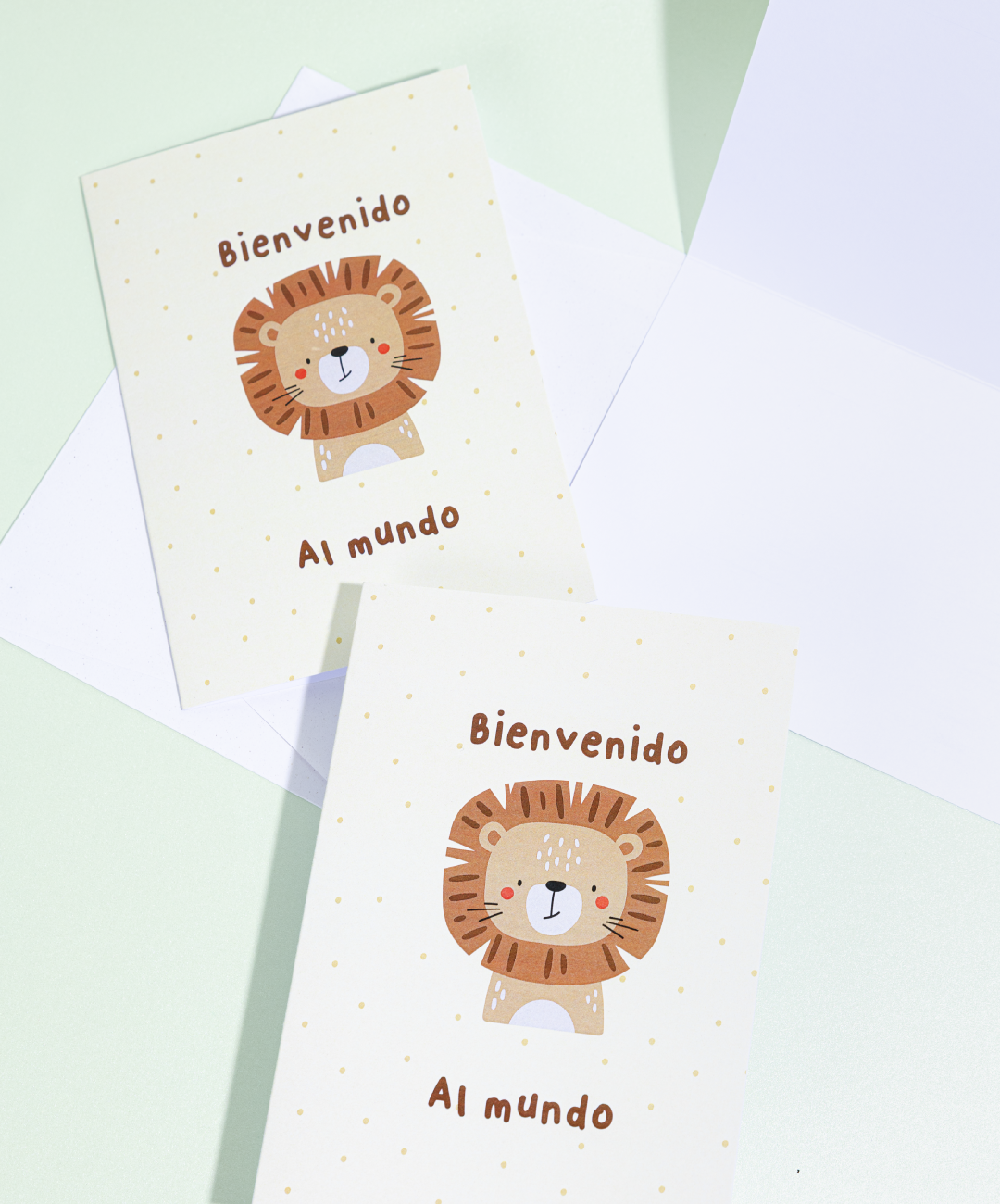 Tarjeta + Sobre Bebé León