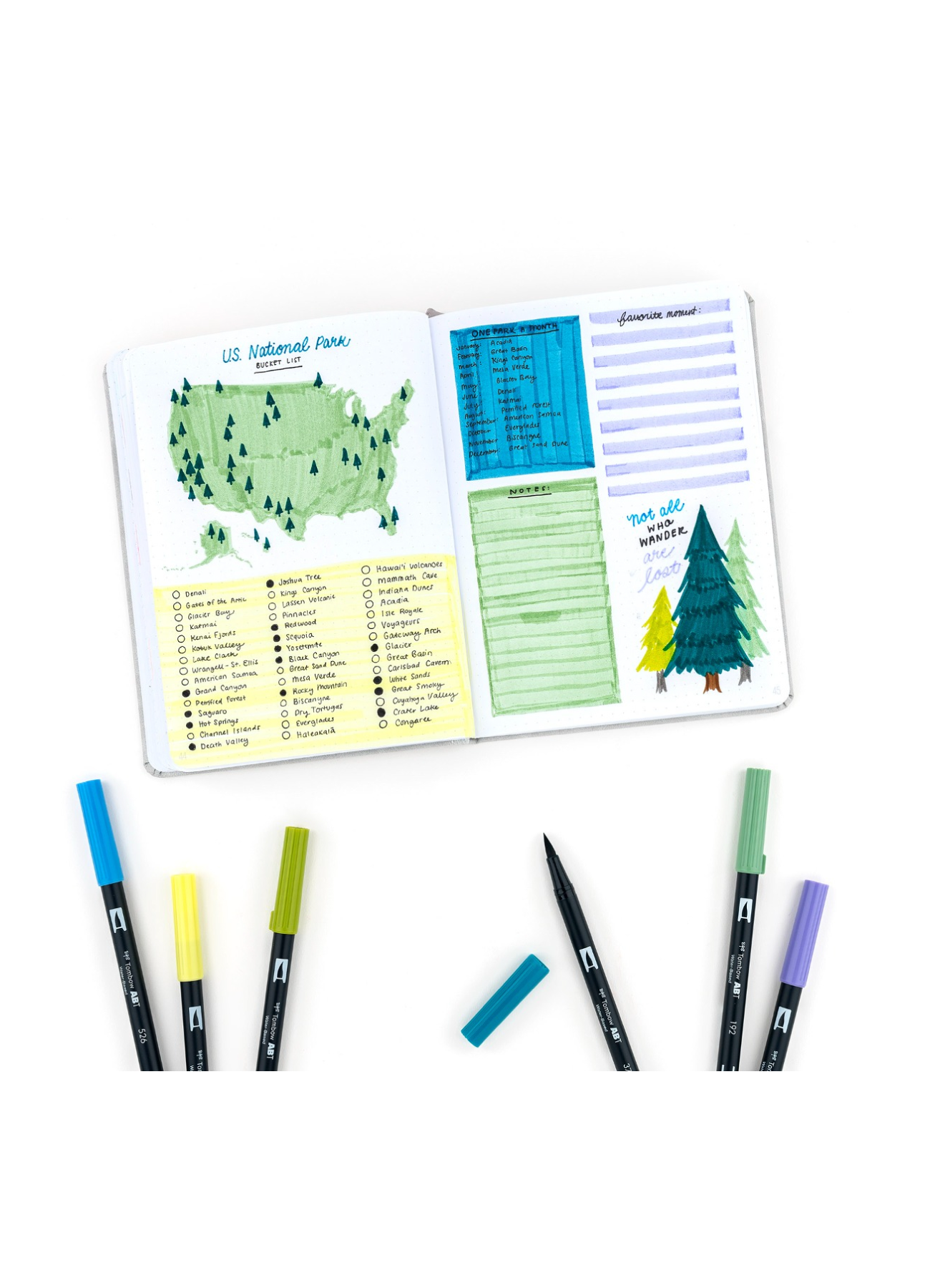 Marcadores Dual Brush Lanscape x6