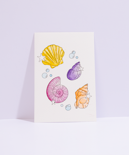 Postales de arte para acuarela con plantillas