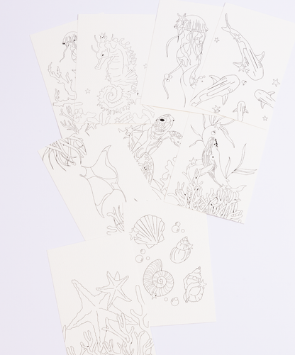 Postales de arte para acuarela con plantillas