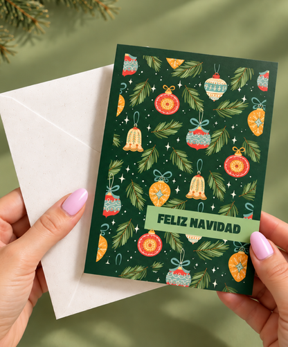 Tarjeta + Sobre Feliz Navidad