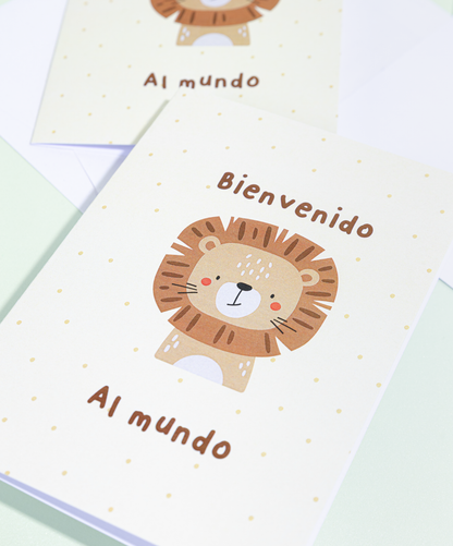 Tarjeta + Sobre Bebé León
