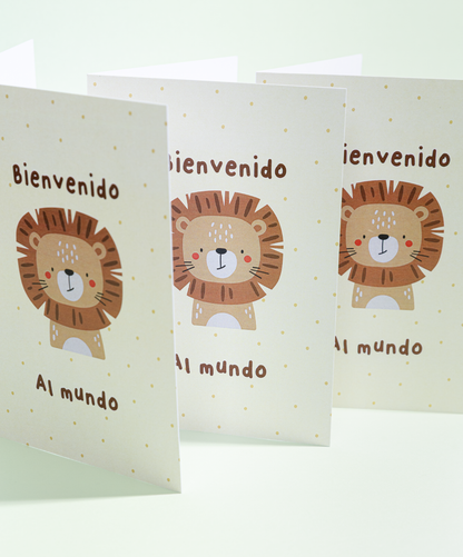 Tarjeta + Sobre Bebé León