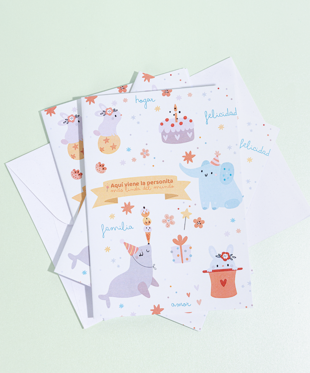 Tarjeta + Sobre Animales Bebé