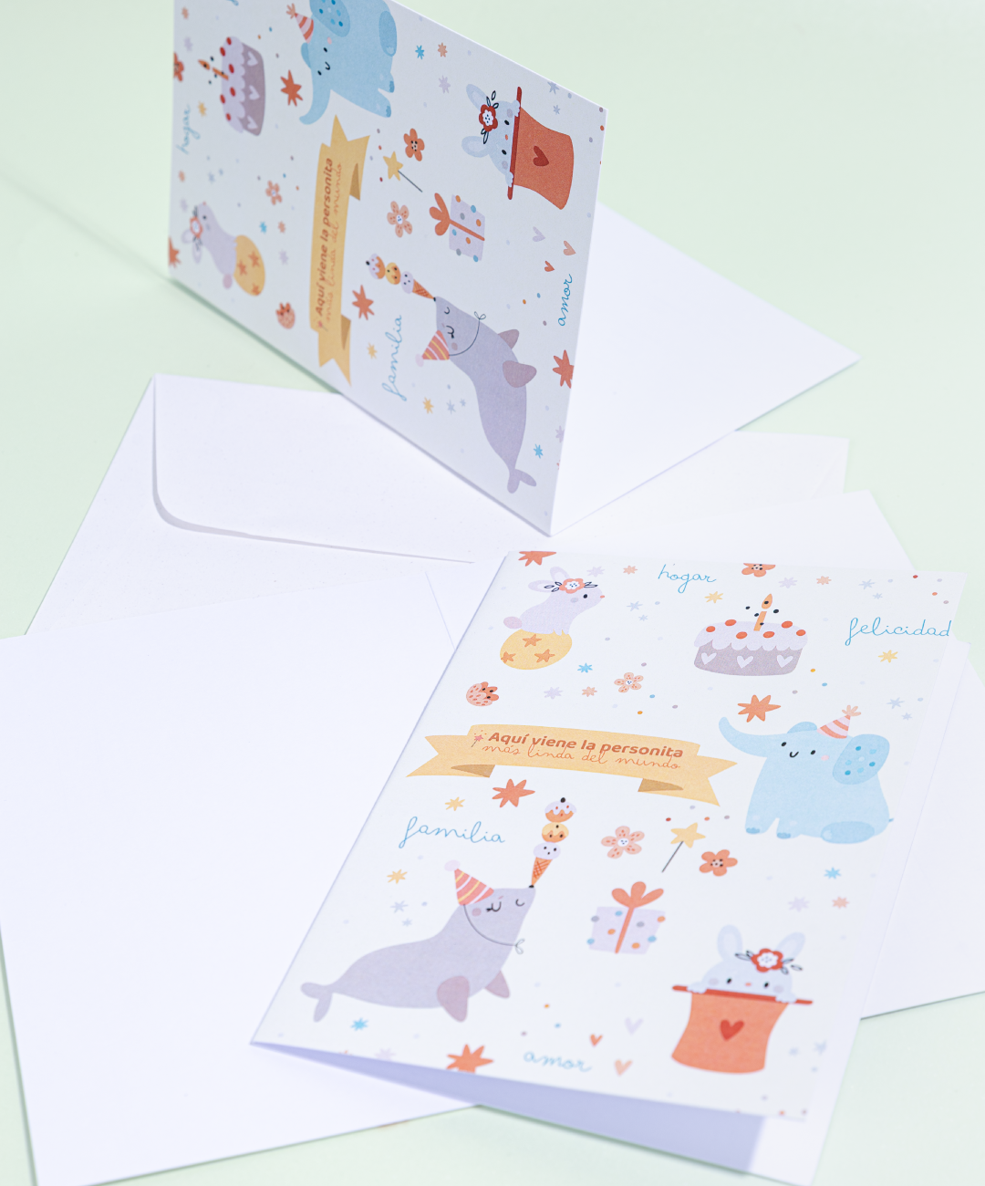 Tarjeta + Sobre Animales Bebé