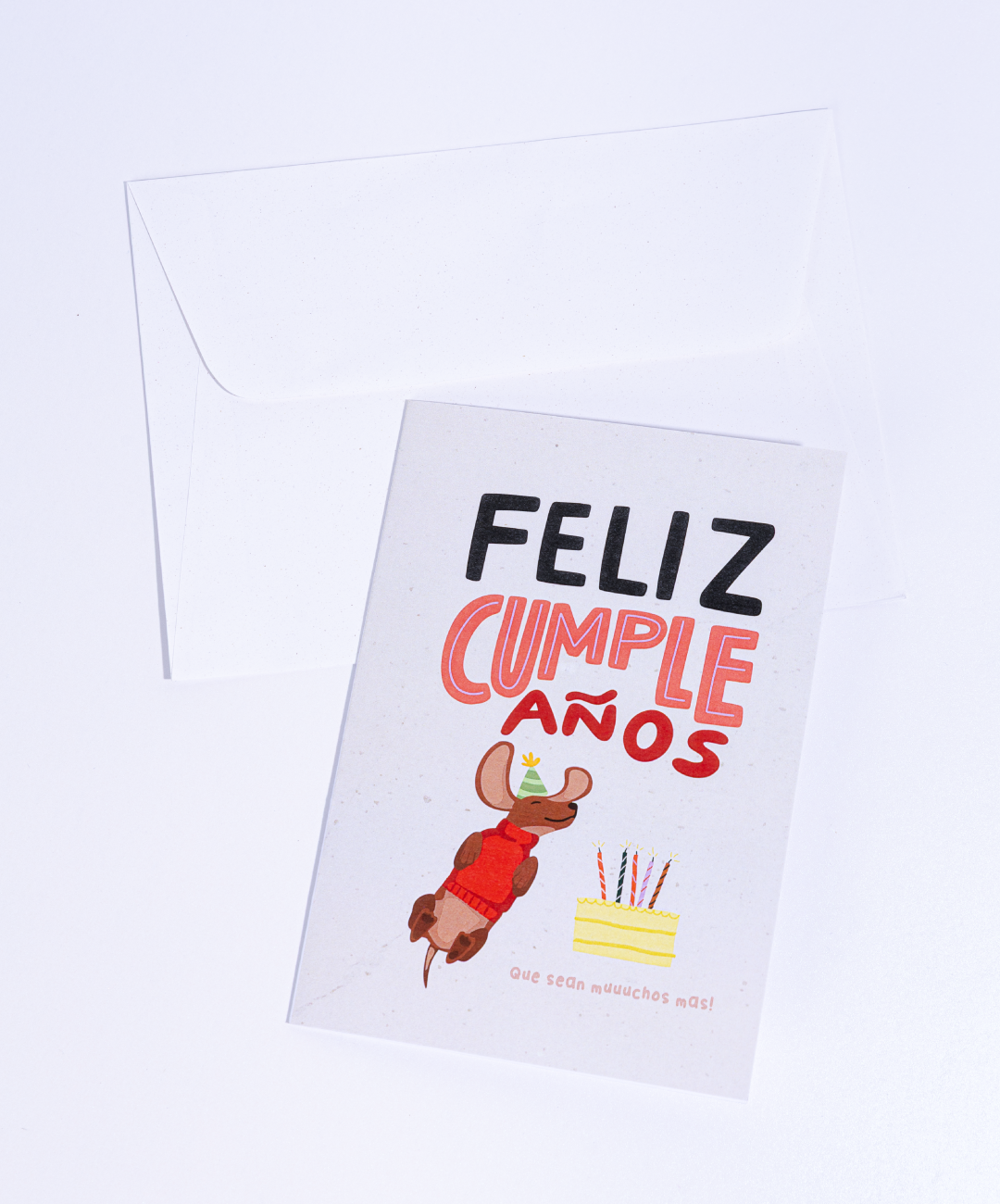 Tarjeta + Sobre Cumpleaños Perrito