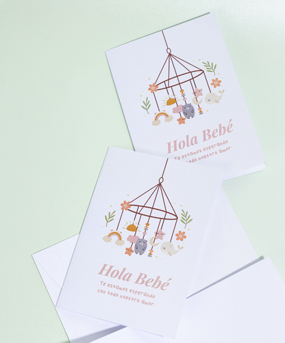 Tarjeta + Sobre Hola Bebé