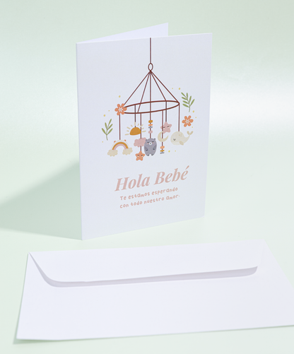 Tarjeta + Sobre Hola Bebé