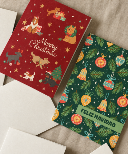 Tarjeta + Sobre Merry Christmas