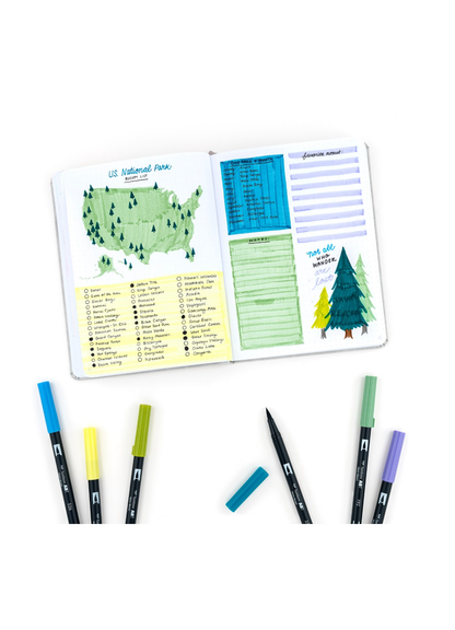 Marcadores Dual Brush Lanscape x6