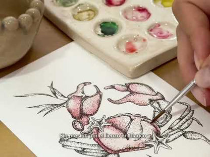 Postales de arte para acuarela con plantillas